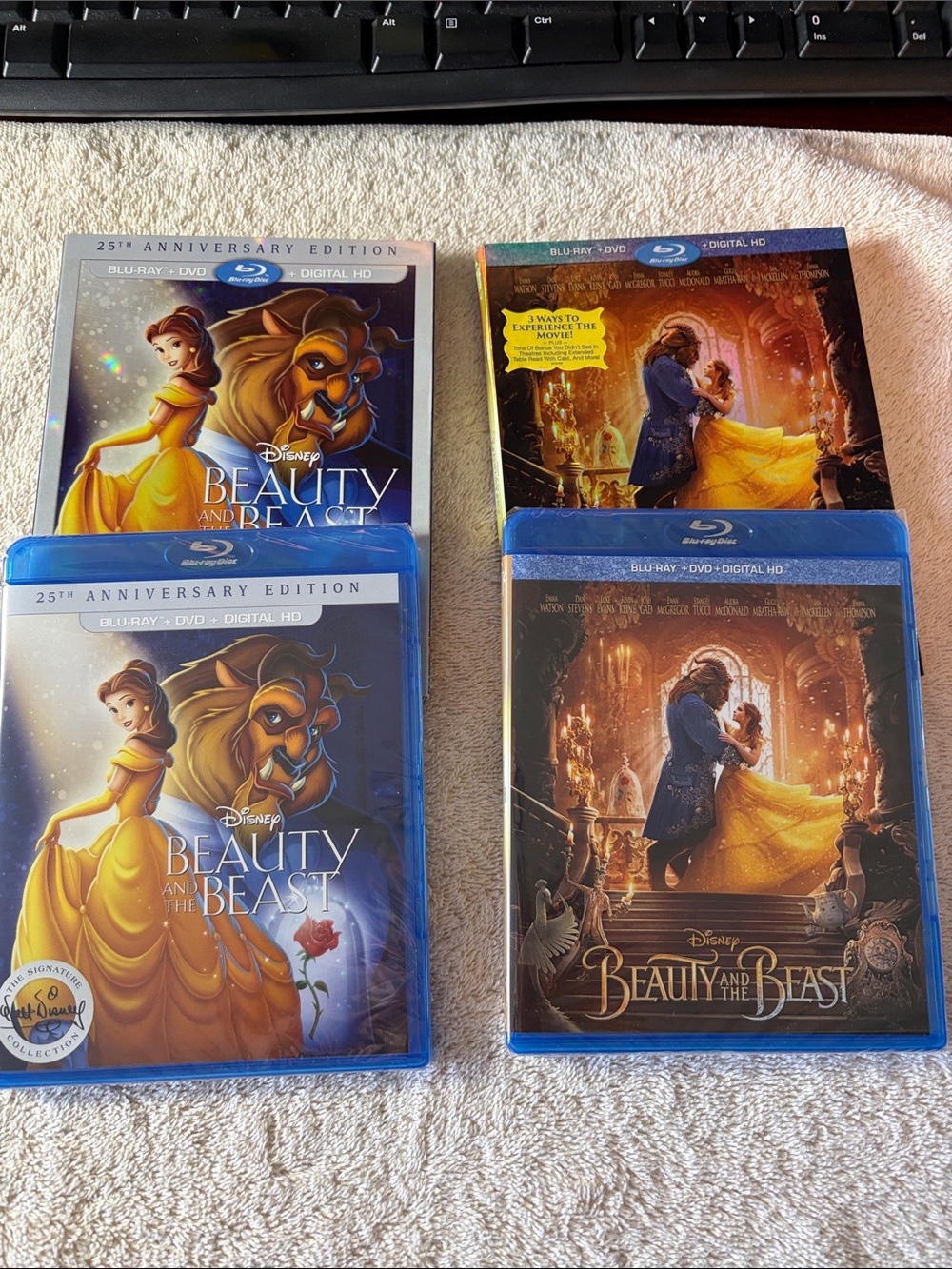 2 Disney Beauty and the Beast Blu‑ray DVD+ Digital HD NWT